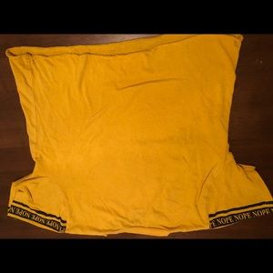 Yellow crop top “Nope” shirt